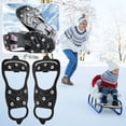 thumbnail image 5 of Specollect 4 Pcs Ice Cleats for Shoes Traction Spikes Non-Slip Snow Grips for Hiking Walking Outdoor Safety on Ice Snow M, 5 of 7
