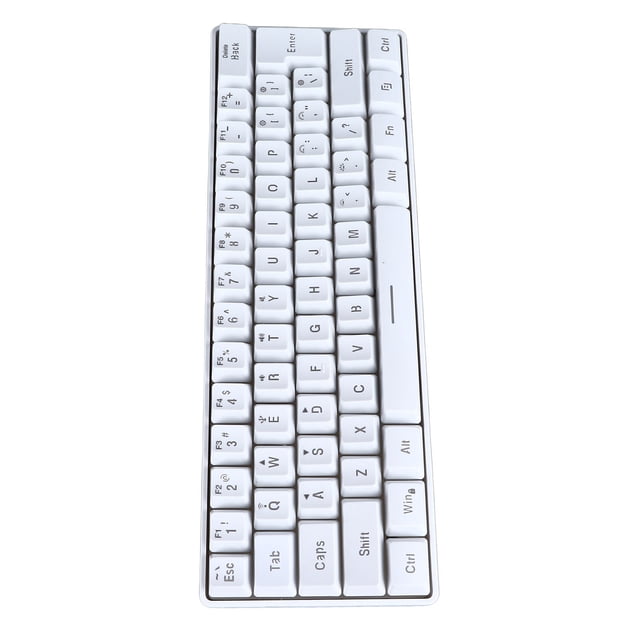61 Keys Gaming Keyboard, 2.4G USB Wired Keyboard 3 Modes Rainbow RGB Backlit Quiet Computer Keyboard, Multimedia Keys, Waterproof Light Up Keyboard for PC