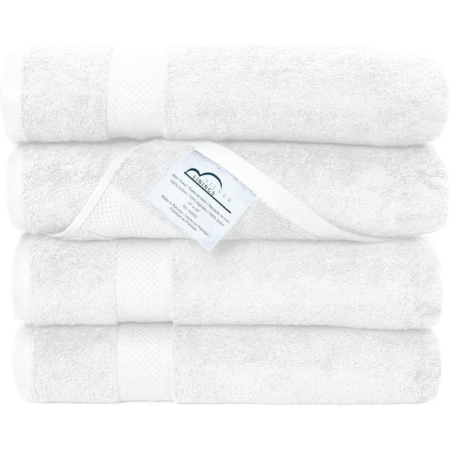 Silverlinings Bath Towels 600 GSM 100 Cotton 27x54 4 Towels for