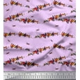 thumbnail image 1 of Soimoi Moss Tissu Georgette Imprimé d'Oiseaux Colorés au Mètre 42 Pouces de Large, 1 of 3