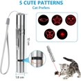 thumbnail image 3 of Juguete interactivo para gatos con función LED 7 en 1 (linterna + 5 patrones ajustables + luz ultravioleta), recargable por USB, con luz LED roja para gatos y perros, herramienta de entrenamiento., 3 of 5