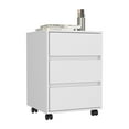 thumbnail image 4 of CoSoTower Three Drawers Bang, Filing Cabinet, Roller Blade Glide, White Finish, 4 of 7