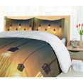 thumbnail image 5 of Ambesonne Retro Duvet Cover Set, Modern Vibrant Art, 2-Calking, Yellow Green, 5 of 7