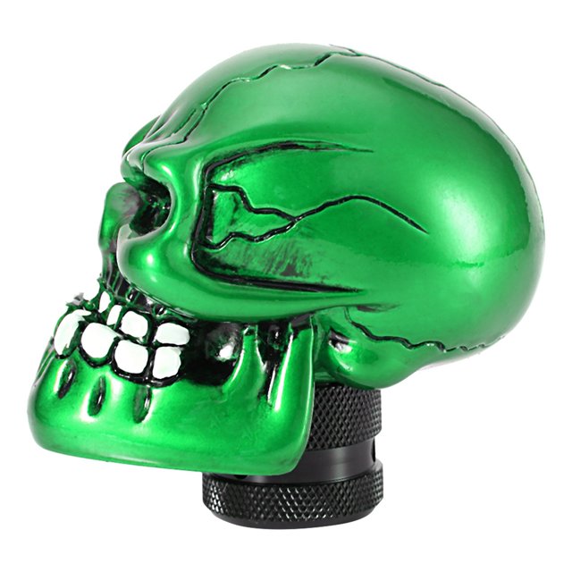 Aramox Gear Knob Lever, Skeleton Skull Head Car Modified Gear Knob Stick Lever Shifter Universal