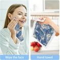 thumbnail image 4 of Coolnut 4 PCS Cotton Washcloths Towel Set, Highly Absorbent & Soft Baby Wash Cloths, 12"x 12" Face Hand Towels for Bathroom, Multi-Purpose Fingertip Towels (Ethnic Graffiti Texture), 4 of 5