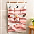 thumbnail image 3 of Zhaomeidaxi Wall Closet Hanging Storage Bag, Premium Cotton Linen Over The Door Organizer, Hanging Storage Pouches with 6/8 Pockets for Bedroom Bathroom, 3 of 3