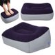 thumbnail image 1 of 2 piezas de pies inflables descanso almohada flocado PVC Masaje de pies Taburete Relax Cushion para viajes al aire libre (gris y azul), 1 of 8