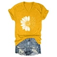 thumbnail image 4 of AKEGAMN Women's Sunshade Summer Plus Size Loose V-Neck Graphic T-Shirt, Yellow S-XXL, 4 of 4