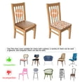 thumbnail image 5 of Brown Mushroom Flower Beige Pattern Seat Covers for Dining Room Chairs Set Of 4,Stretch Printed Washable Chair Seat Cover with Elastic Ties and Button,Removable Waterproof Couch Cushion Covers, 5 of 6