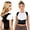 Black, variant on Posture Corrector for Women and Men Full Back Support Brace Emulsion Adjustable Breathable Full Back Shoulder Straightener for Scoliosis , Hunchback, Hump, Thoracic, Spine Corrector (Pink-M)