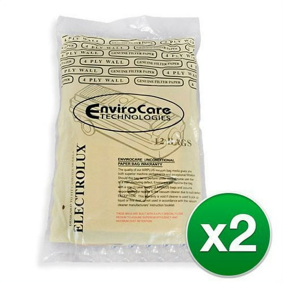 Replacement Vacuum Bag for Compatible with Electrolux 488809 / Type C / 805FP (2 Pack)