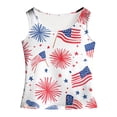 thumbnail image 5 of YDFCWXW Girls 4th of July Red White Blue Fourth of July Patriotic Tank Top July 4th Independence Day Clothes (Dark Blue, L), 5 of 6