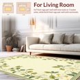 thumbnail image 2 of ODIKA 4'x6' Machine Washable Non-Slip Area Rug, Verdant Trellis Design Subtle Botanical Print High Traffic Rug, Beige, 207170, 2 of 7