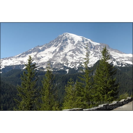 24"x36" Gallery Poster, mount rainier seattle tacoma washington