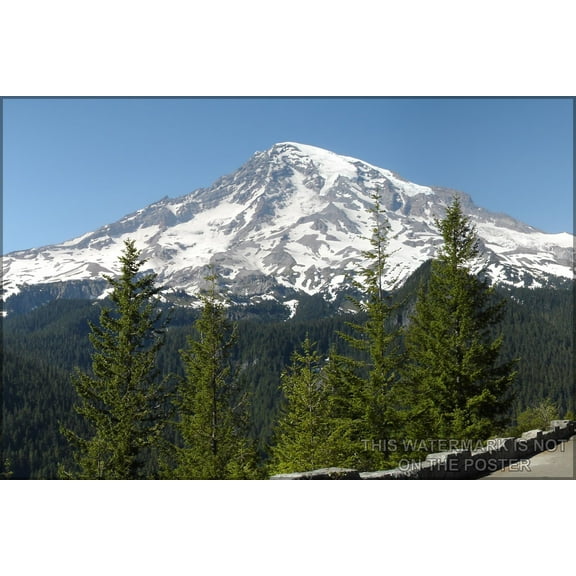 24"x36" Gallery Poster, mount rainier seattle tacoma washington
