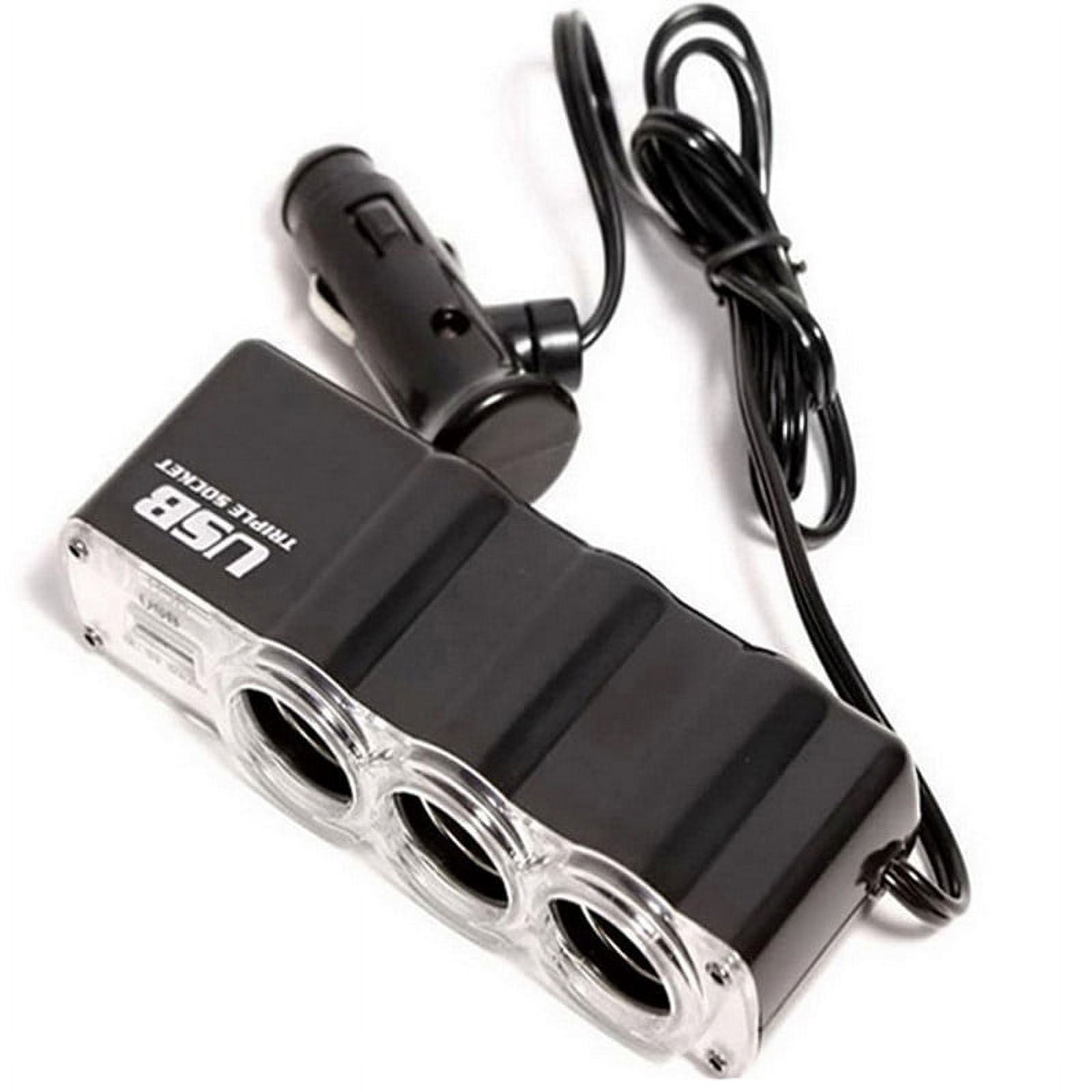 sdhkgrrt under $5 Car Lighter Extender, 1 USB Charger Supply 3 Socket,Car Lighter Extender Splitter Adapter,Car Charger Adapter USB Port,12V Car Lighter Splitter,Multi Socket Car Charger