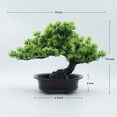 thumbnail image 6 of Artificial Bonsai Tree Fake Plants for Home Decor, Living Room Bathroom Bookshelf Entryway Table Wall Shelf Modern Farmhouse Decor, 9.5" Tall, Green, 6 of 8