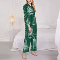 thumbnail image 3 of Vsdgher Christmas Trees Pajamas Set Long Sleeve Sleepwear Womens Button Down Nightwear Pj Sets-Small, 3 of 7