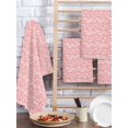 thumbnail image 2 of Spring Flowers Kitchen Dish Towels for Drying Dishes Set of 4, Country Retro Floral Botanical Pink Waffle Weave Microfiber Hand Tea Bathroom Towels Quick Dry & Absorbent Towel 15.7x23.6, 2 of 7