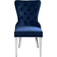 thumbnail image 3 of Meridian Furniture Carmen 19.5"H Velvet Dining Chair in Navy (Set of 2), 3 of 5