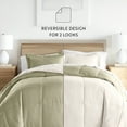 thumbnail image 6 of Noble Linens 2-Piece Sage & Ivory Reversible Down Alternative Comforter Set, Twin/Twin XL, 6 of 12