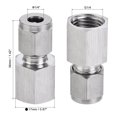 thumbnail image 2 of Uxcell Female Thread x Tube OD Compression Tube Fitting 304 Stainless Steel G1/4 x 1/4", 2 of 5