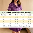 thumbnail image 3 of VONCOS Button Down Nightgowns for Women Cozy Silk Pajama Dress Shorts Sleeve Loungewear Sleepwear for Home Hotel Vacation, Blue Size XL, 3 of 4