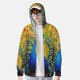 thumbnail image 2 of Balery Peacocks Sudadera ligera de manga larga con capucha y protección solar UPF 50+ para hombre y mujer, ideal para pesca y running-Medium, 2 of 7