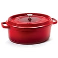 thumbnail image 2 of G.E.T. Energy-Efficient Dutch Oven, Cast Aluminum, Oval, 6.5 Quart, Red, 2 of 2