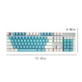 thumbnail image 4 of Estbridge Clavier de Jeu Mécanique Clavier Filaire Rétroéclairé à DEL RVB avec Commutateurs Bleus pour PC de Jeu Clavier de Jeu 104 Touches Bleu Ciel-5 D, 4 of 5