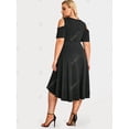 thumbnail image 4 of Vestido Talla Extra Corte Asimétrico Rosegal Vestidos casuales de talla grande, 4 of 5