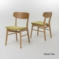 thumbnail image 4 of GDF Studio Bullerton Mid Century Modern Fabric Upholstered Wood 5 Piece Dining Set, Green Tea and Oak, 4 of 6