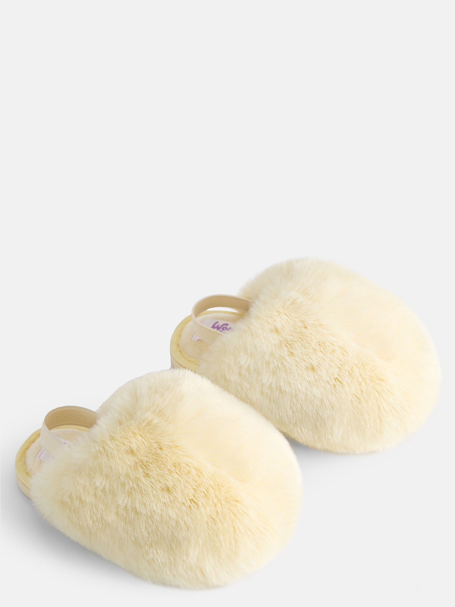 Wonder Nation Toddler, Little & Big Girls Faux Fur Puff Slippers
