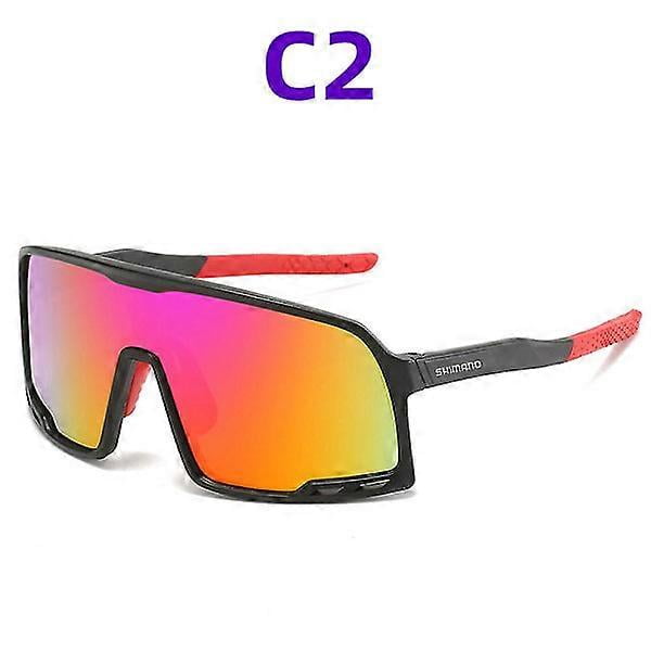 New SHIAdultO Fashion Cycling Glasses Outdoor Fishing Glasses One Piece Large Frame Sunglasses(red---No box)