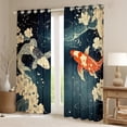 thumbnail image 2 of Feelyou Japanese Fish Child Blackout Curtains Set of 2 (52x84 Each), Tokyo Cherry Blossoms Window Curtains, Cartoon Animal Curtains and Drapes, Black Out Curtains Decor, 2 of 6