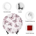 thumbnail image 4 of Wukai Butterflies (2) Print Decorative Plate for Display,Bone China Decorative Plate, Ceramic Dinner Plate with Stand, Vertical Ceramic Plate-7in, 4 of 6