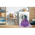 thumbnail image 2 of Ahgly Company Machine Washable Indoor Round Transitional Dark Orchid Purple Area Rugs, 5' Round, 2 of 7