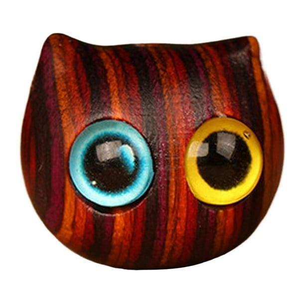 Colgantes de madera con forma de gato, hechos a mano, con dibujos de animales para llaveros y pulseras. A