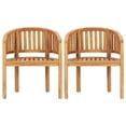 thumbnail image 6 of vidaXL 4 Piece Banana Patio Lounge Set Solid Teak Wood, 6 of 7