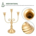 thumbnail image 4 of Masteelf  European Style 3-arms Candlestick Retro Decor Candelabras Golden, 4 of 7