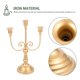 thumbnail image 3 of NUOLUX Portavelas Decorativo De Hierro Con Triple Estilo Europeo Para De Comedor Dorado, 3 of 8