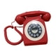 thumbnail image 5 of Teléfono fijo retro Diseño giratorio Clásico a , cable , con rellamada, teléfono antiguo, teléfono antiguo vintage para uso doméstico Rojo Hugo Teléfono fijo retro, 5 of 10