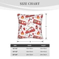 thumbnail image 4 of Bingfone Fire Truck Linen Throw Pillow Covers Cushion Case Pocket Button Vintage Farmhouse Pillowcase for Sofa Couch Bed 16"x16", 4 of 9