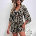 thumbnail image 1 of Mono de verano para mujer mono estampado de poliéster suave con lazo en la parte delantera para ir de compras ANGGREK Otros, 1 of 8
