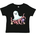 thumbnail image 3 of Inktastic Cute Ghost Octopus Trick or Treating with Bat Boys or Girls Toddler T-Shirt, 3 of 5