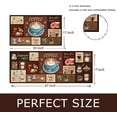 thumbnail image 2 of Non-Slip Coffee Kitchen Mat Sets 2 Piece,Anti-Fatigue Kitchen Mats for Floor Kitchen Rugs Non Slip Washable Coffee Kitchen Rugs Sets of 2 for Kitchen,Sink,Laundry 17"x47"+17"x30", 2 of 6
