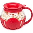thumbnail image 1 of MicroPop Popcorn Popper, cristal, tapa 3 en 1, apto para lavavajillas, tamaño de bocadillo de 1,5 cuartos, color rojo, 1 of 3