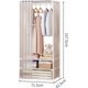 thumbnail image 1 of Armario armario colgante simple, armario de almacenamiento de ropa para dormitorio y sala de estar (blanco),1, 1 of 2