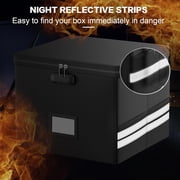 Fireproof Document Box,Blacksmith 13 inch Fireproof Safe Box for File Documents with Lock and Pocket,Fireproof File Box for Important Documents,Passports,Laptop,Black