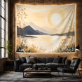 thumbnail image 5 of Mountain Lake With Wildflowers Under a Pale Sun, Peaceful Rustic Style for Nature Lovers, Landscape Wall Art, Housewarming Gift, Tapestry Wall Hanging for Bedroom and Living Room, 5 of 6